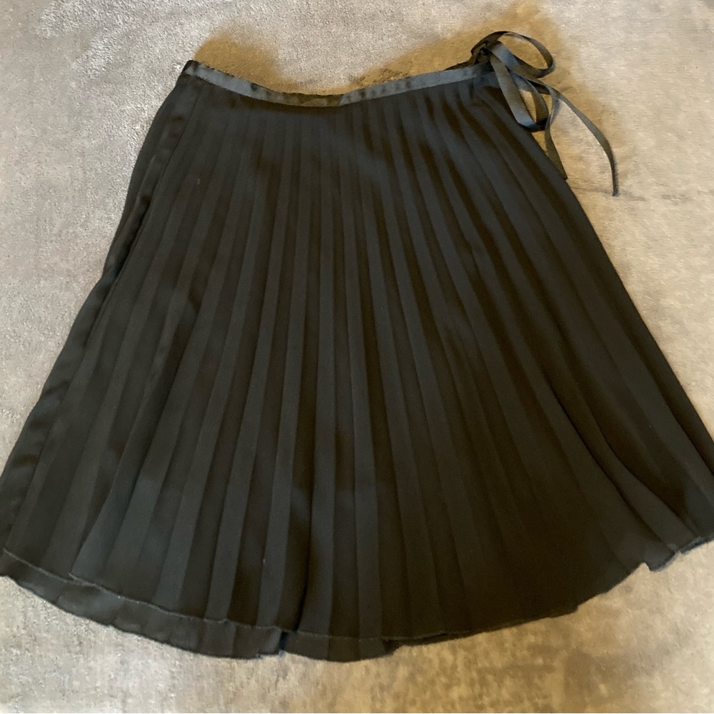Elegant Black Pleated Skirt